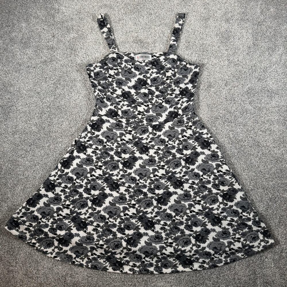 Whimsigoth Dress M Gray Black Roses Dark Romantic Cottagegoth Fairy Grunge